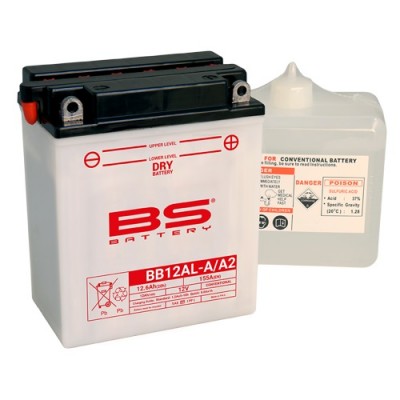 Battery BS BB12AL-A/A2 (open w/acid pack)
