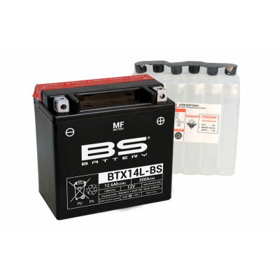 Battery BS BTX14L-BS (open w/acid pack)