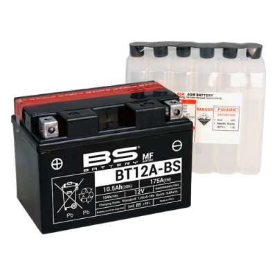Battery BS BT12A-BS (open w/acid pack)